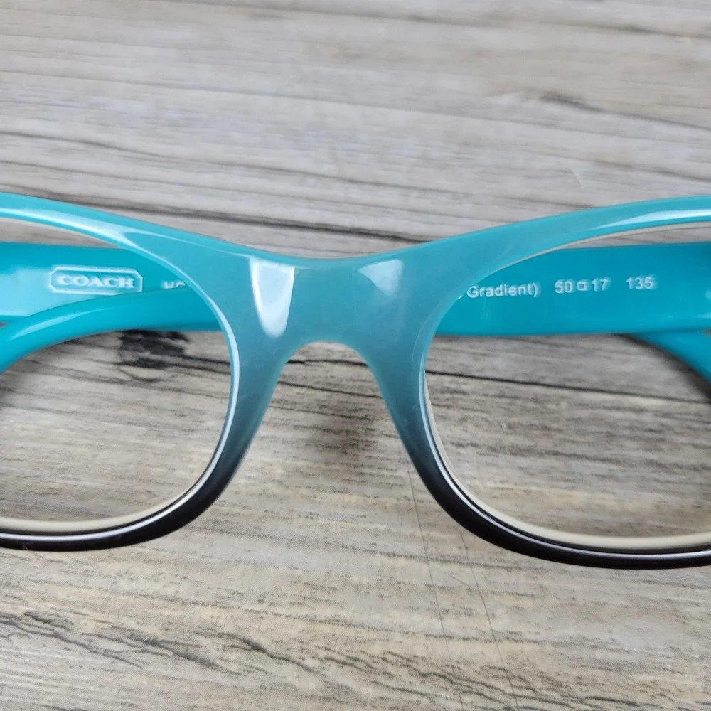Coach Eyeglass Frames HC 6034 Topaz 5099 Turquoise Cat Eye Womens 50-17-135